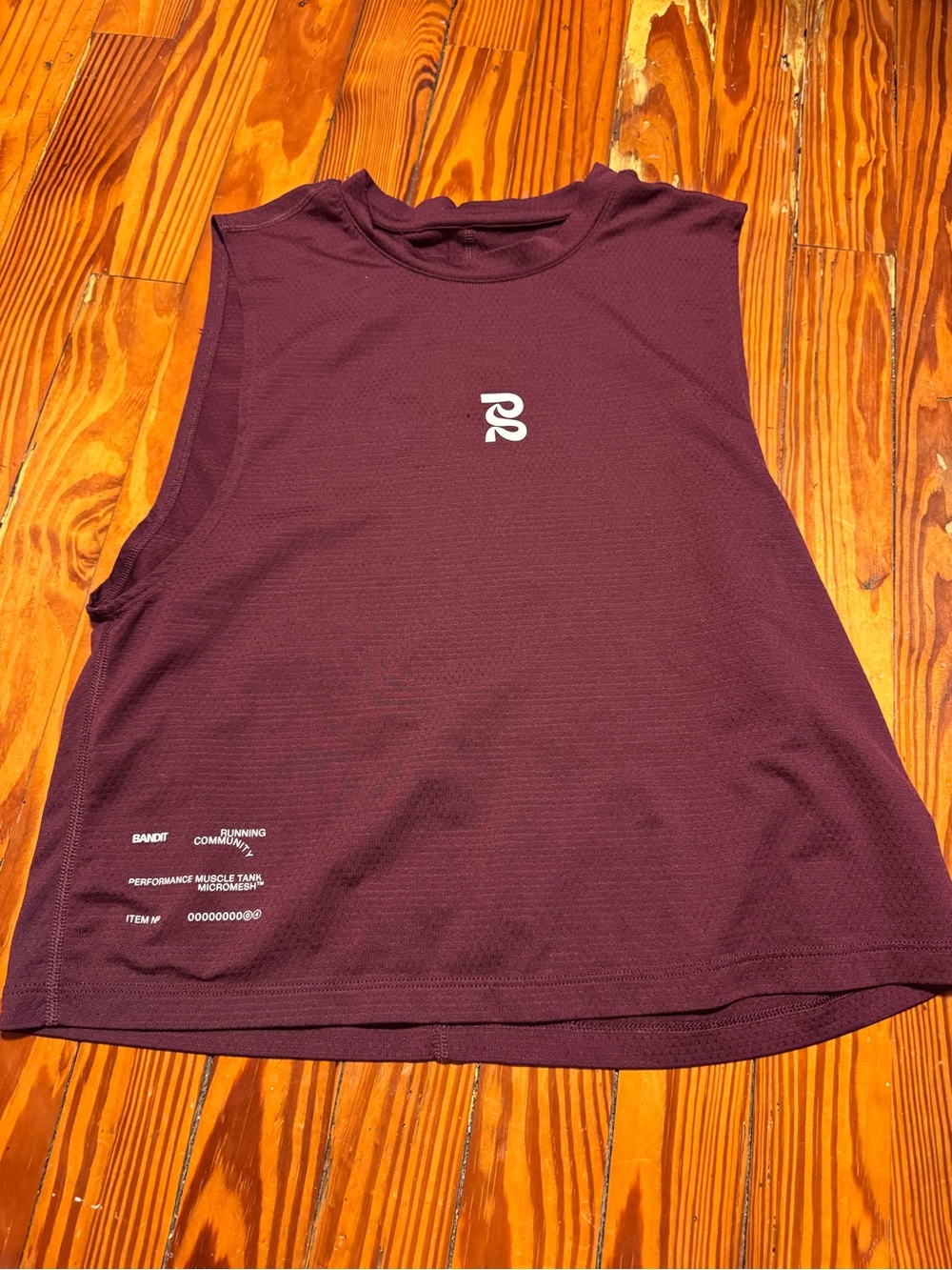 Bandit Running Micromesh Crop Tank Size S burgundy fig